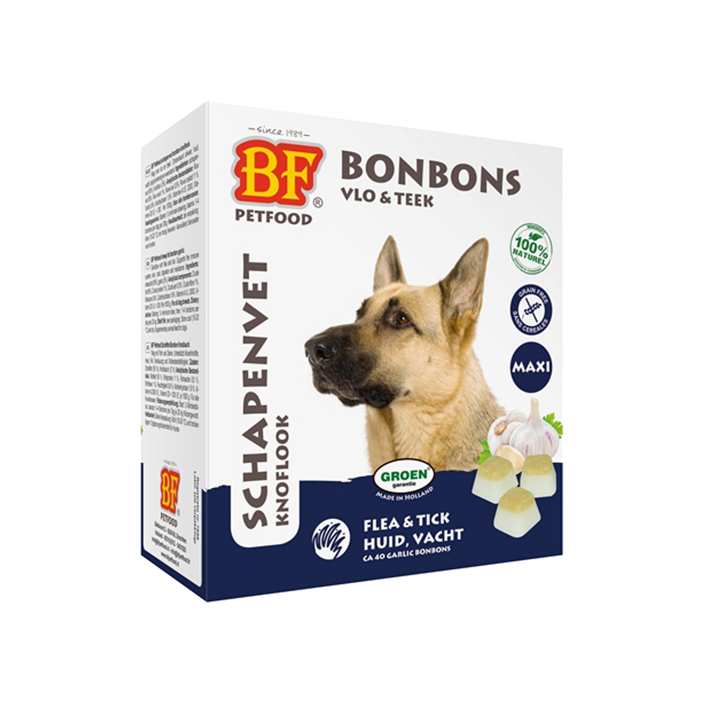 Bf Petfood | Schapenvet maxi bonbons knoflook