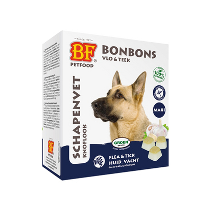 Bf Petfood | Schapenvet maxi bonbons knoflook