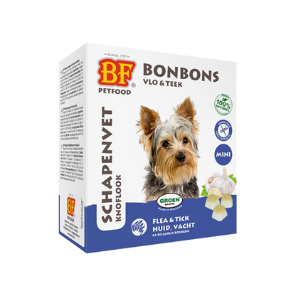 Bf Petfood | Schapenvet mini bonbons knoflook