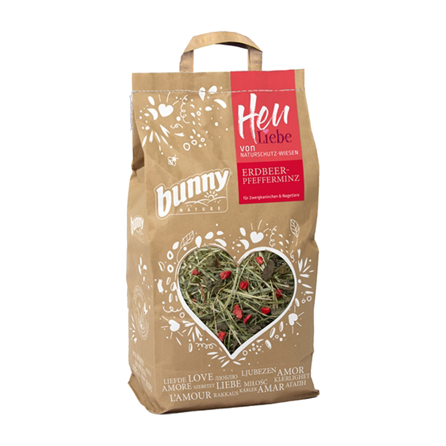 Bunny Nature | Hooi met aardbei en pepermunt - 100 gr