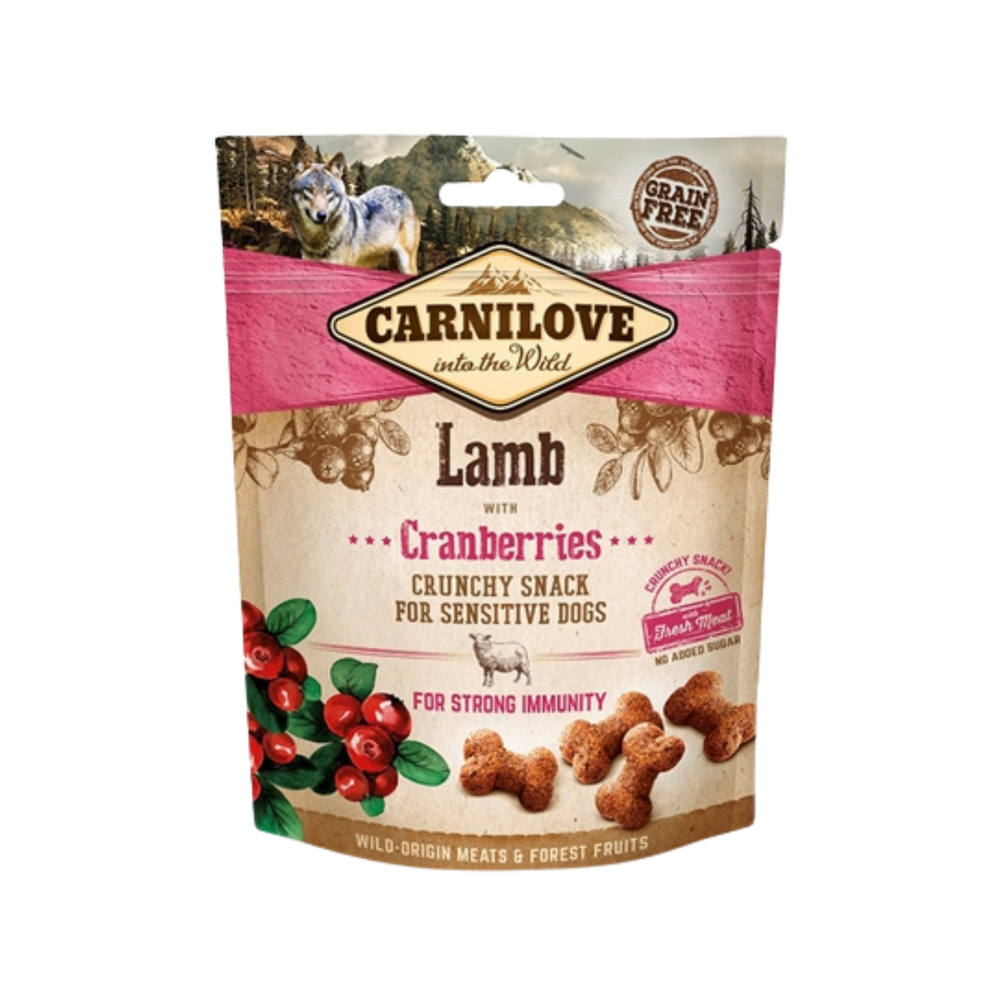 Carnilove Crunchy Snack Lam / Cranberries - 200 gram