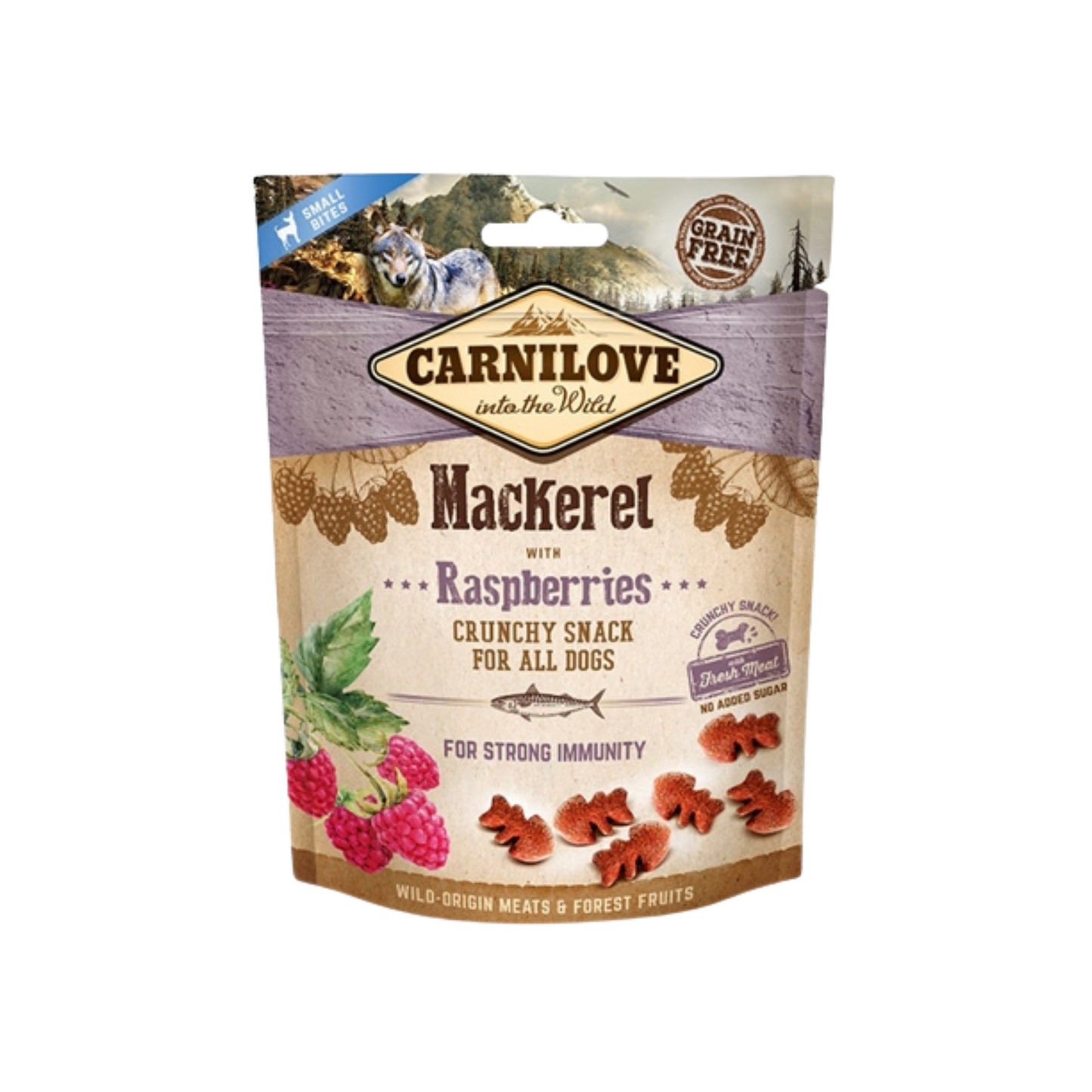 Carnilove Crunchy Snack Makreel / Framboos - 200 gram