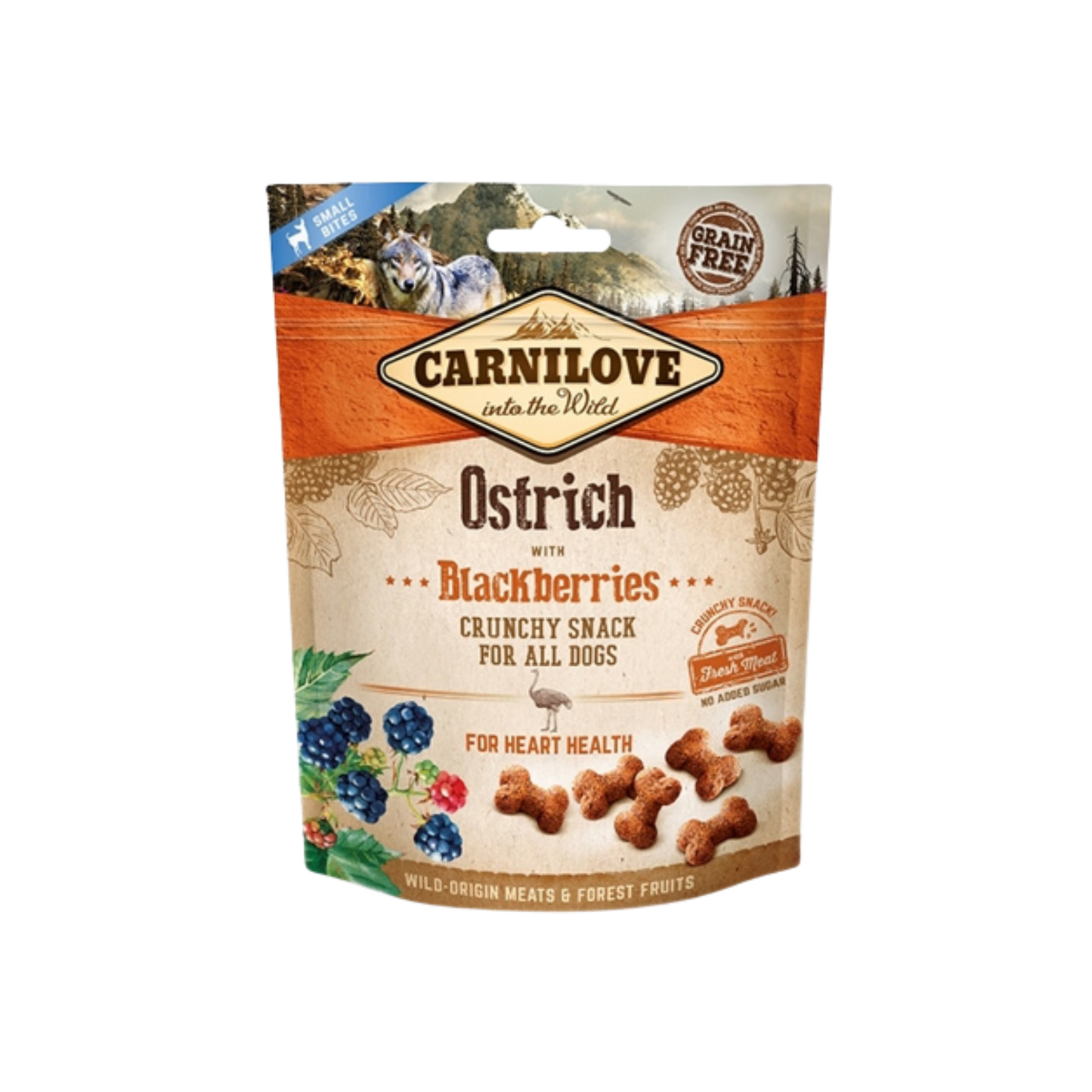 Carnilove Crunchy Snack Struisvogel / Zwarte Bes - 200 gram