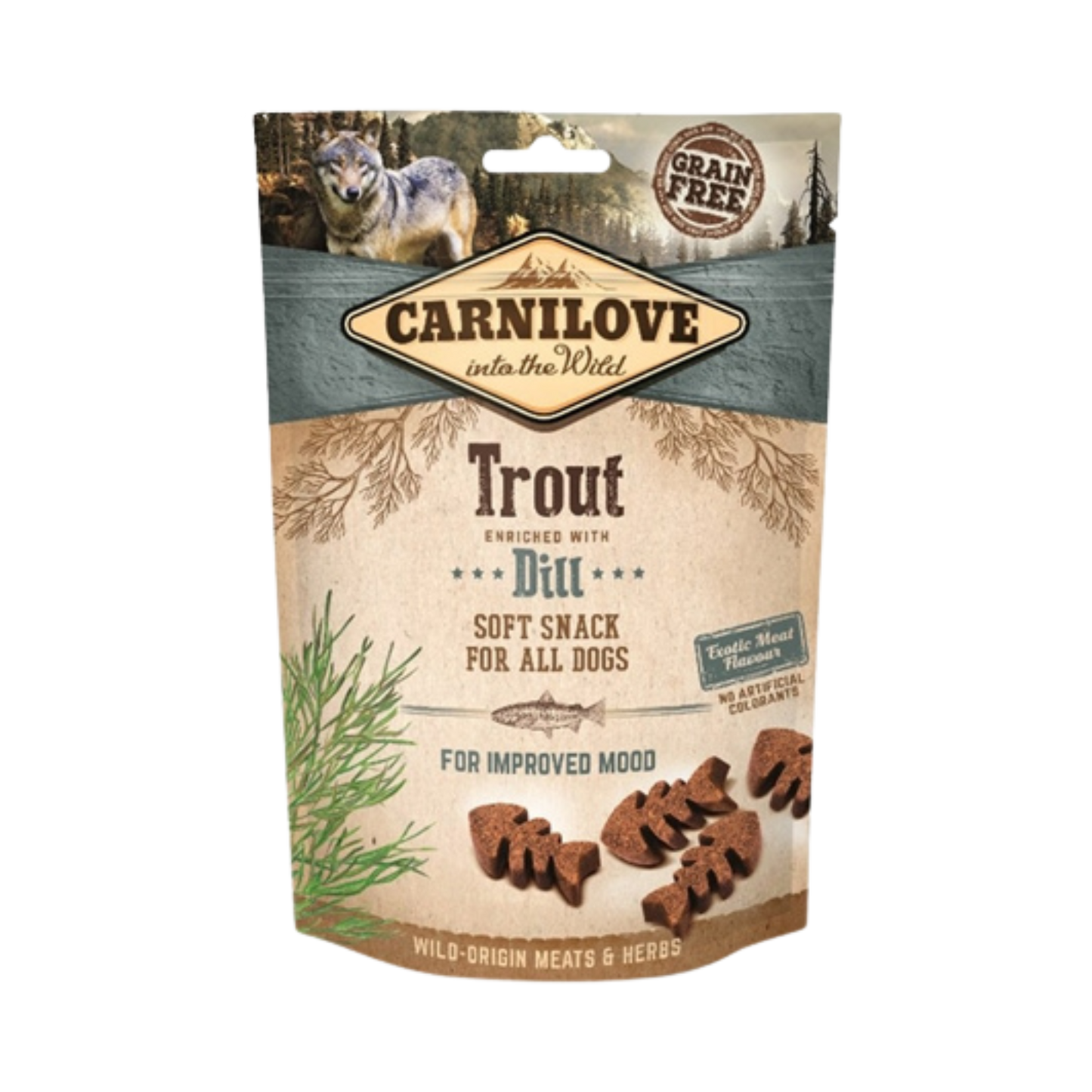 Carnilove Soft Snack Forel / Dille - 200 gram