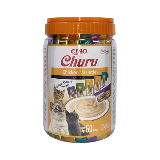 Kattensnacks van Inaba Churu multipack - kip - 50 x 14 gram