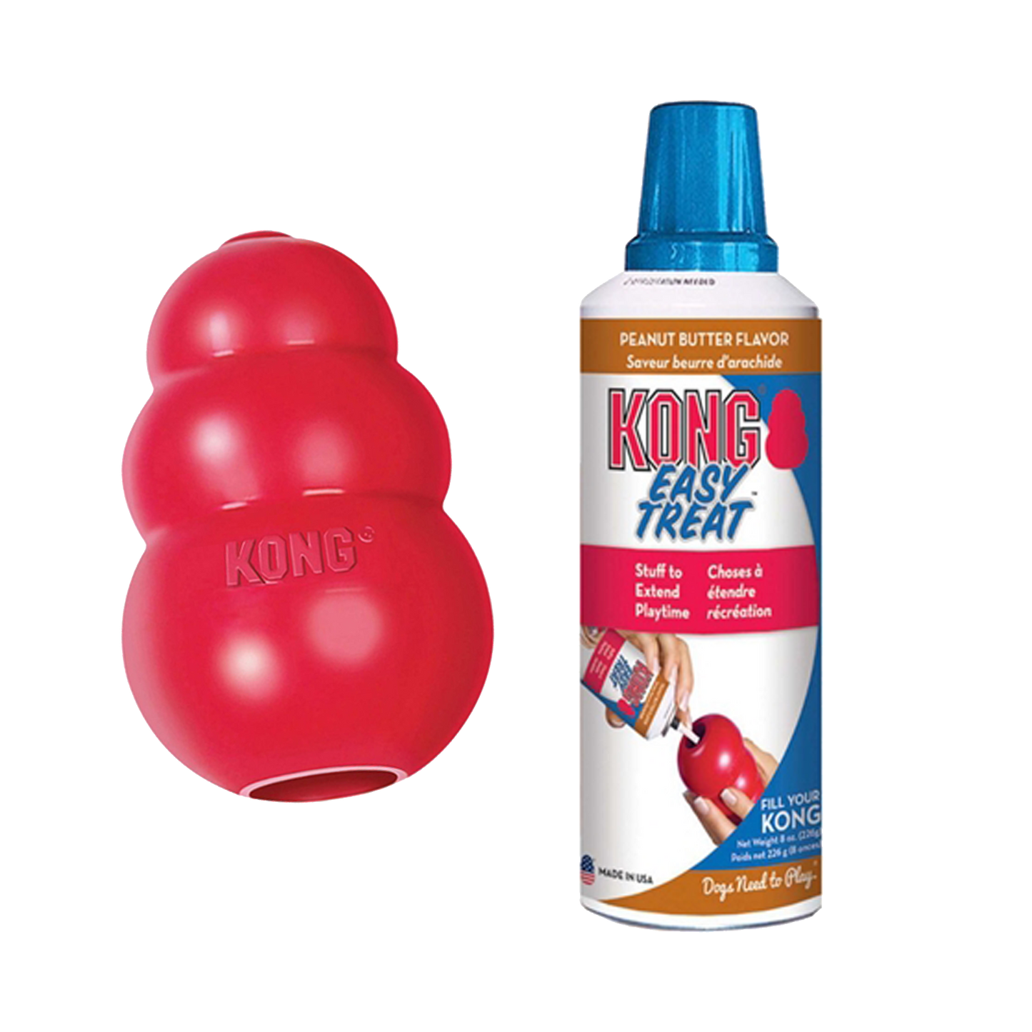 Kong classic met Easy Treat Pindakaas