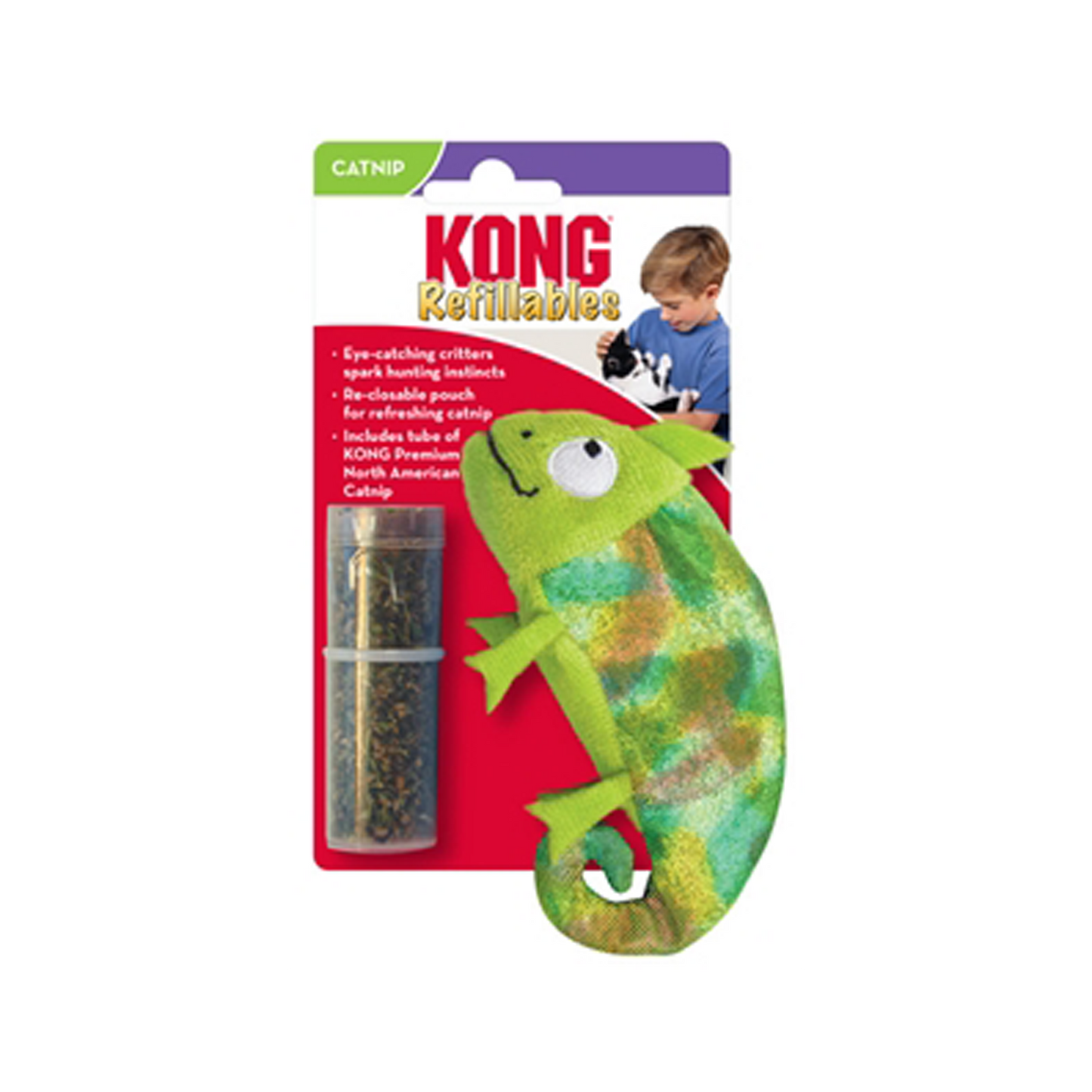 Kong | Kameleon met catnip hervulbaar