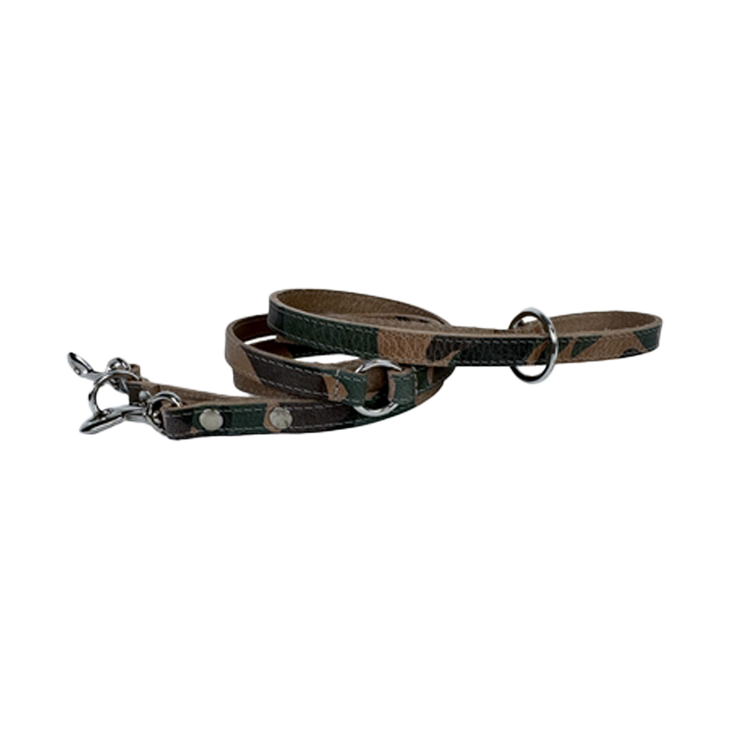 Sazzz | Verstelbare leren hondenriem Fearless vintage camouflage 113-181 cm