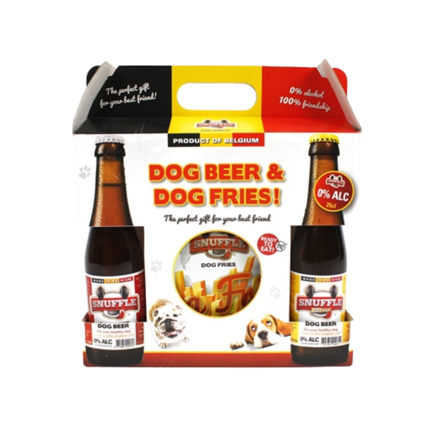 Snuffle Gift Box met hondenbier en patat