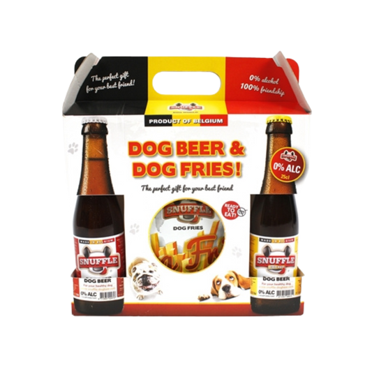 Snuffle Gift Box met hondenbier en patat