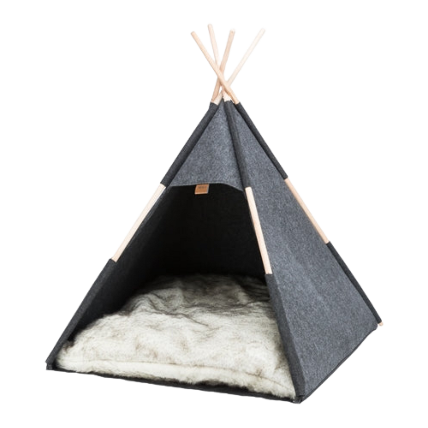 Tipi tent van vilt - antraciet - 70 x 70 x 70 cm