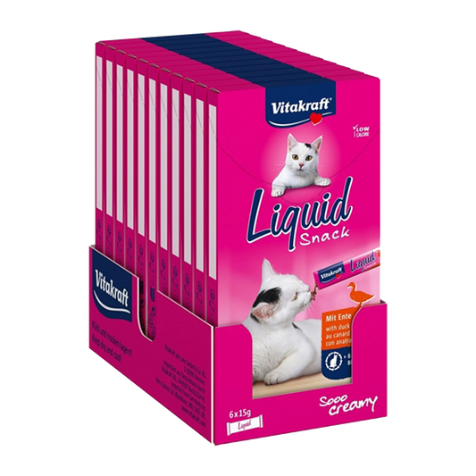 Vitakraft | Cat liquid snack eend - 11 x 90 gr